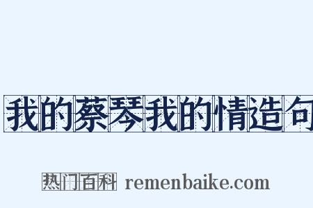 我的蔡琴我的情造句是什么意思的图片
